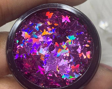 Load image into Gallery viewer, Butterfly Holographic Confetti Nail Art

